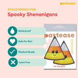 Cute Candy Corn Kawaii Halloween Nipple Pasties – Waterproof Self-Adhesive Latex-Free Costume Covers