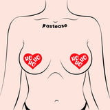 Red & White Holiday Heart Nipple Covers – Festive Adhesive Christmas Pasties