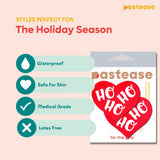 Red & White Holiday Heart Nipple Covers – Festive Adhesive Christmas Pasties