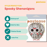 Scary Halloween Hockey Mask Nipple Pasties – Waterproof Adhesive Costume Nipple Covers
