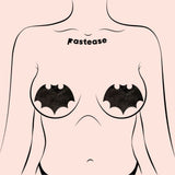 Liquid Black Bat Nipple Pasties – Waterproof Adhesive Bat-Shaped Nipple Covers for Halloween, Cosplay & Festivals
