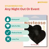 Liquid Heart Nipple Covers – Glossy Adhesive Heart Pasties for Festivals & Parties
