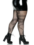 Snake Fishnet Tights – Lace Patterned Fashion Hosiery for Women