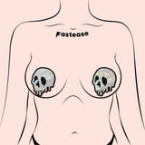 Skull Melt Shattered Glass Drip Skull Nipple Covers | Waterproof Latex-Free Pasties