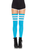 Athletic Striped Thigh High Stockings | Fashion Hosiery for Women
