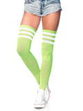 Athletic Striped Thigh High Stockings | Fashion Hosiery for Women