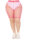 Industrial Fishnet Biker Shorts for Women | Stretch Festival & Rave Hosiery