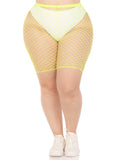 Industrial Fishnet Biker Shorts for Women | Stretch Festival & Rave Hosiery