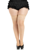 Stay Up Sheer Thigh High Stockings with Lace Top & Silicone Grip