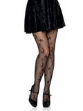 Celestial Fishnet Tights with Moon & Star Pattern | Women's Fashion Hosiery