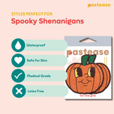 Cute Pumpkin Jack-O'-Lantern Face Nipple Covers – Halloween Glitter Velvet Breast Pasties