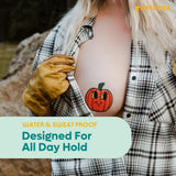 Cute Pumpkin Jack-O'-Lantern Face Nipple Covers – Halloween Glitter Velvet Breast Pasties