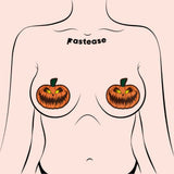 Terrifying Halloween Jack O’ Lantern Pumpkin Nipple Pasties | Waterproof Adhesive Breast Cover