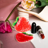 Strawberry Sparkly Red Juicy Berry Nipple Pasties – Glitter Velvet Waterproof Adhesive Covers