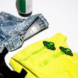 Glow in the Dark Neon Green UFO Alien Tassel Nipple Pasties