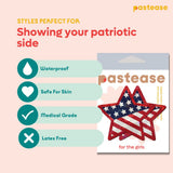 Glitter Patriotic USA Star Nipple Covers – Red White & Blue Adhesive Star Pasties