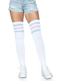 Athletic Striped Thigh High Stockings | Fashion Hosiery for Women