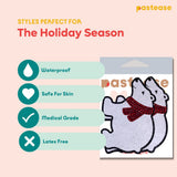 Polar Bear with Scarf Sparkling Nipple Pasties – Glitter Holiday Adhesive Nipple Covers