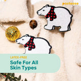 Polar Bear with Scarf Sparkling Nipple Pasties – Glitter Holiday Adhesive Nipple Covers