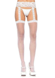 Sheer Thigh High Stockings with Lace Top | Elegant Women's Hosiery