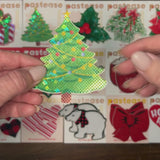 Christmas Tree Glitter Velvet Nipple Covers – Holiday Adhesive Pasties