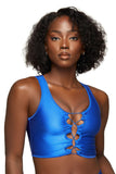 Royal Blue Lace Up Tank Top