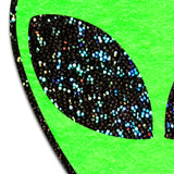 Glow-in-the-Dark Alien Nipple Covers – Glitter Black Eyes Adhesive Festival Pasties