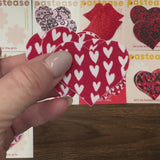 Petite Red Heart Pattern Nipple Covers – 2 Pair Adhesive Heart Pasties