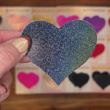 Glitter Heart Nipple Covers – Sparkling Adhesive Covers for Festivals & Parties