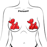 Red Balloon Animal Nipple Pasties – Waterproof Medical-Grade Adhesive Festival Breast Covers