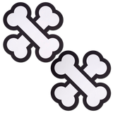 White Crossbone Breast Pasties | Waterproof Adhesive Nipple Covers for Festivals, Costumes & Raves