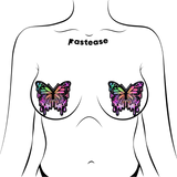 Butterfly Melt Trippy Glitter Rainbow Adhesive Nipple Covers