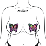 Butterfly Melt Trippy Glitter Rainbow Adhesive Nipple Covers