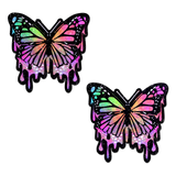 Butterfly Melt Trippy Glitter Rainbow Adhesive Nipple Covers