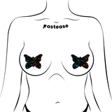Butterfly Shattered Glass Disco Ball Glitter Nipple Pasties | Waterproof Adhesive Festival Body Covers