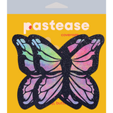 Butterfly Rainbow Twinkle Velvet Full Breast Covers Support Tape | Waterproof Nipple Pasties