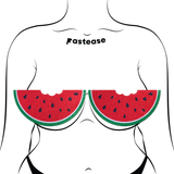 Watermelon Slice with a Bite Breast Pasties – Glitter Velvet Watermelon Nipple Covers