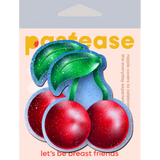 Cherry Glitter Velvet Nipple Covers – Red Cherry Adhesive Festival Pasties