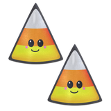 Cute Candy Corn Kawaii Halloween Nipple Pasties – Waterproof Self-Adhesive Latex-Free Costume Covers