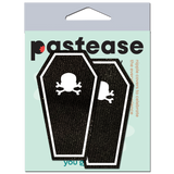 Black Coffin Glow-in-the-Dark Skull & Crossbones Nipple Covers – Halloween Adhesive Pasties