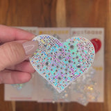 Crystal Silver Heart Nipple Covers – Sparkling Rhinestone Adhesive Heart Pasties