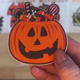 Trick or Treat Pumpkin Pasties with Candy Nipple Covers | Halloween Waterproof Adhesive Pasties