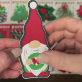 Christmas Wreath Garden Gnome Nipple Covers – Holiday Waterproof Adhesive Pasties