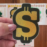 Gold Glitter Dollar Sign Nipple Pasties – Waterproof Self-Adhesive Festival & Rave Nipple Covers