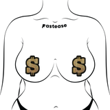 Gold Glitter Dollar Sign Nipple Pasties – Waterproof Self-Adhesive Festival & Rave Nipple Covers