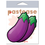 Funny Purple Eggplant Emoji Nipple Pasties | Waterproof Reusable Nipple Covers