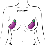 Funny Purple Eggplant Emoji Nipple Pasties | Waterproof Reusable Nipple Covers