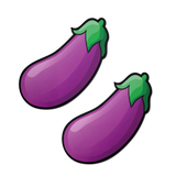 Funny Purple Eggplant Emoji Nipple Pasties | Waterproof Reusable Nipple Covers