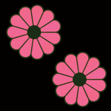 Glow in the Dark Neon Green & Neon Pink Daisy Petal Pasties | Waterproof Reusable Nipple Covers