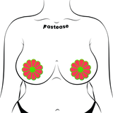 Glow in the Dark Neon Green & Neon Pink Daisy Petal Pasties | Waterproof Reusable Nipple Covers